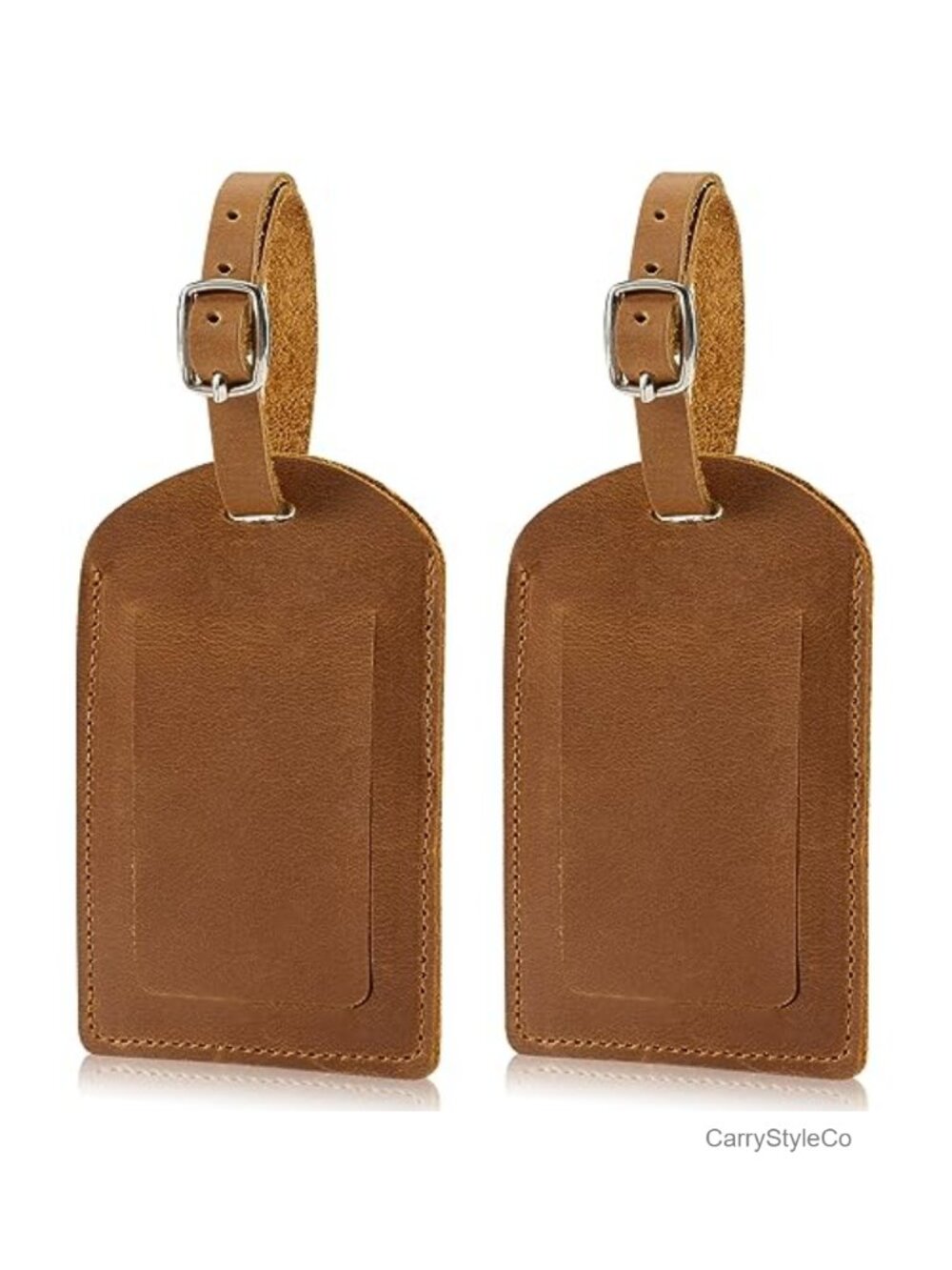 Genuine Leather Luggage Tag Set Travel ID Tags for Suitcases